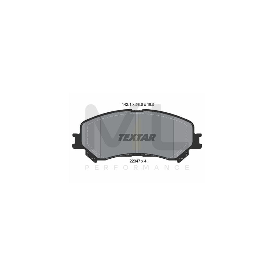 TEXTAR 2234701 Brake pad set prepared for wear indicator | ML Performance Car Parts