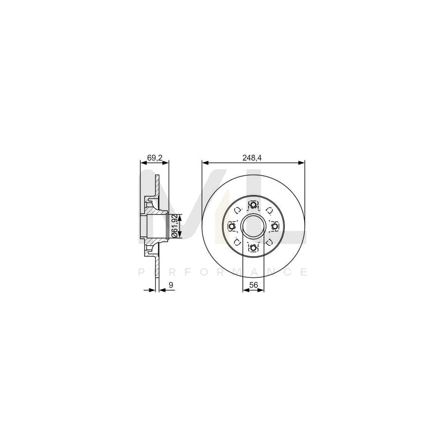 BOSCH 0 986 479 S43 Brake Disc Solid, Oiled | ML Performance Car Parts