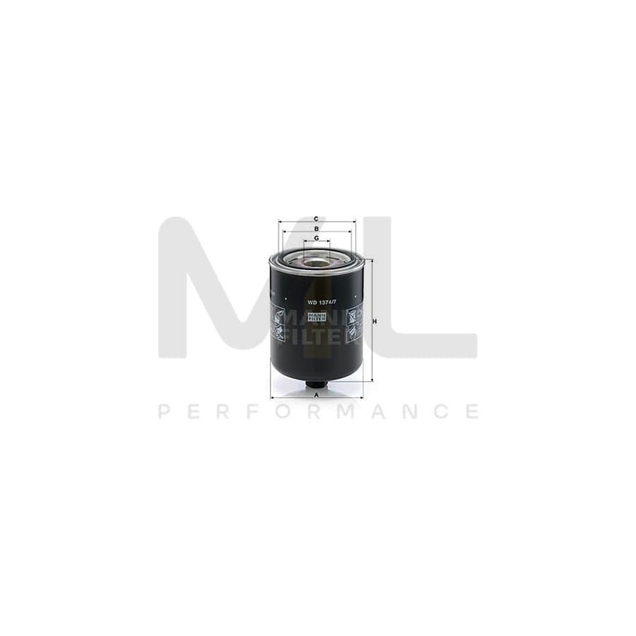 MANN-FILTER WD 1374/7 Oil Filter Spin-on Filter | ML Performance Car Parts