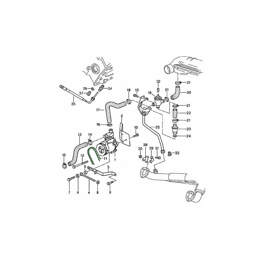 Genuine Porsche Air Pump Belt Porsche 928 S4 / 928 Gt / 928 Gts | ML Performance UK Car Parts