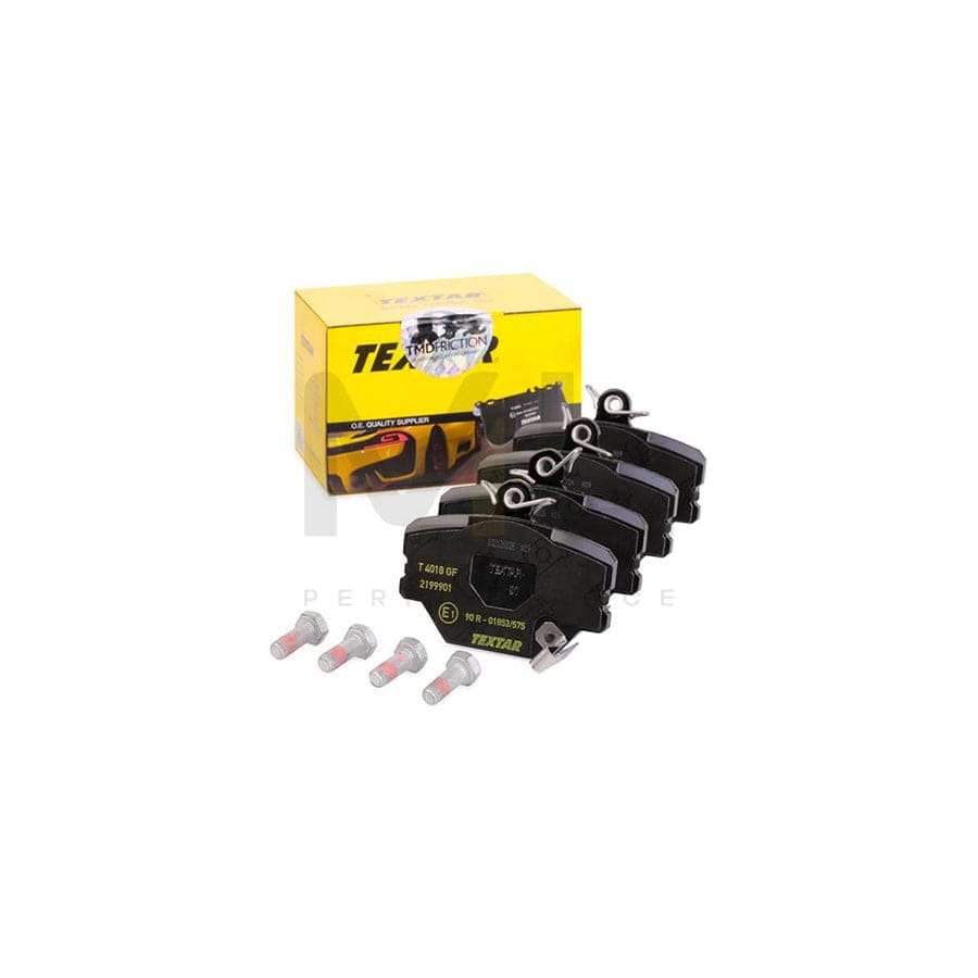 TEXTAR 2199901 Brake pad set with acoustic wear warning, with brake caliper screws | ML Performance Car Parts