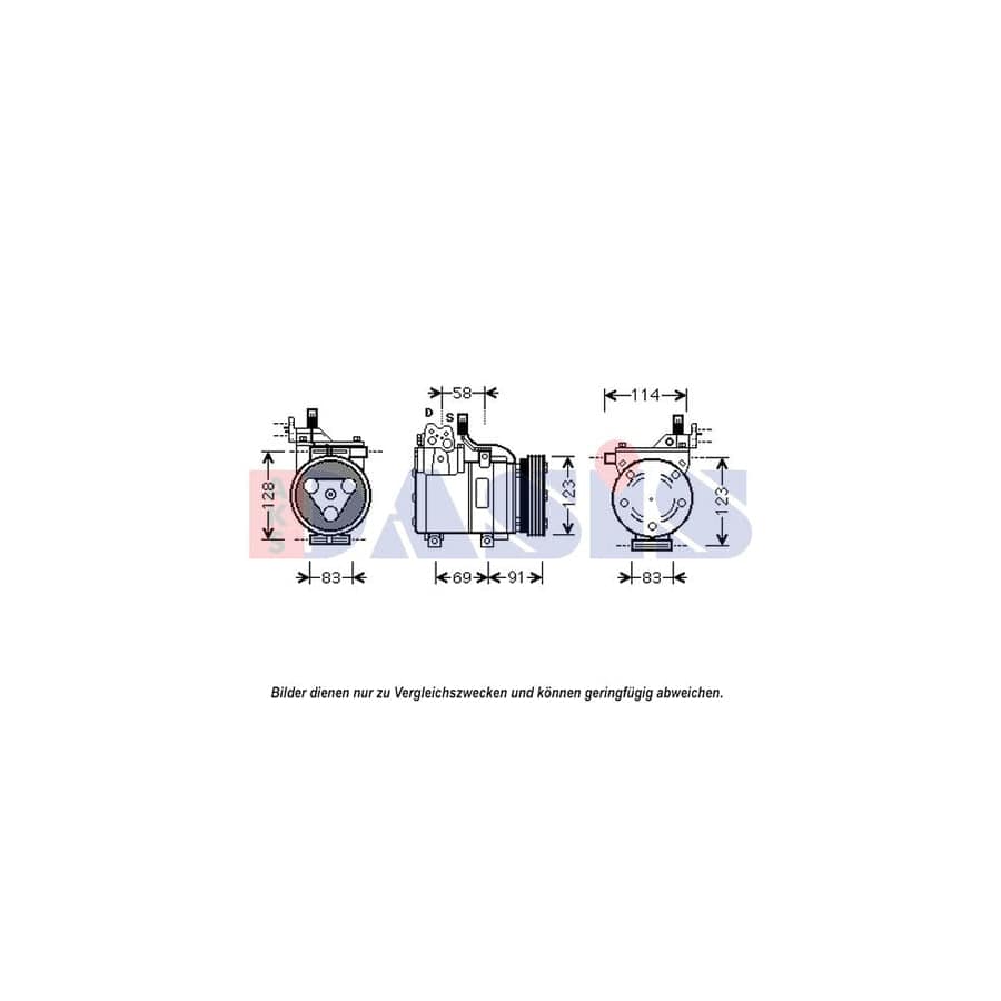 AKS Dasis 852563N Compressor, Air Conditioning | ML Performance UK