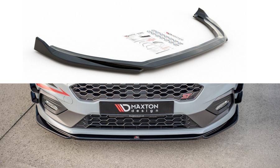 Maxton Design FO-FI-8-ST-FD1T Front Splitter V.4 Ford Fiesta ST / ST-Line MK8 | ML Performance UK Car Parts