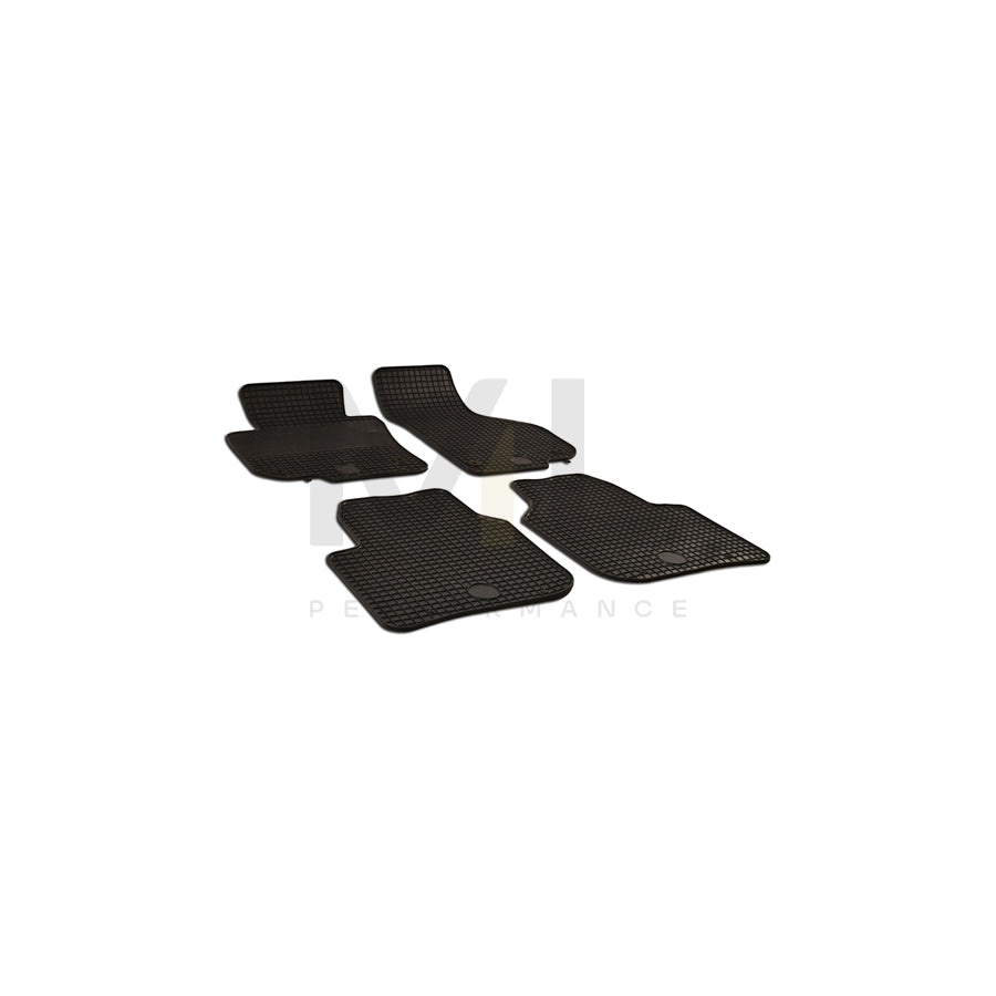 WALSER 50515 Floor mat set for SKODA SUPERB Elastomer, Front and Rear, Quantity: 4, Black | ML Performance Car Parts