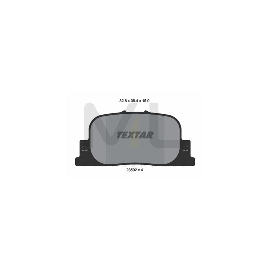 TEXTAR 2359201 Brake pad set not prepared for wear indicator | ML Performance Car Parts