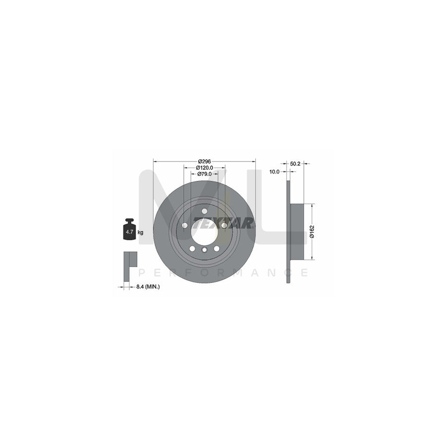 TEXTAR 92294003 Brake Disc Solid, Coated, without wheel hub, without wheel studs | ML Performance Car Parts