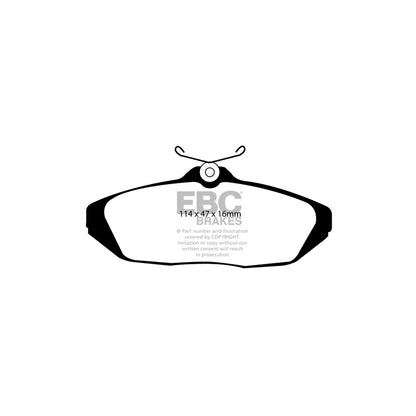 EBC DP21164 Ford Thunderbird Greenstuff Rear Brake Pads 2 | ML Performance UK Car Parts