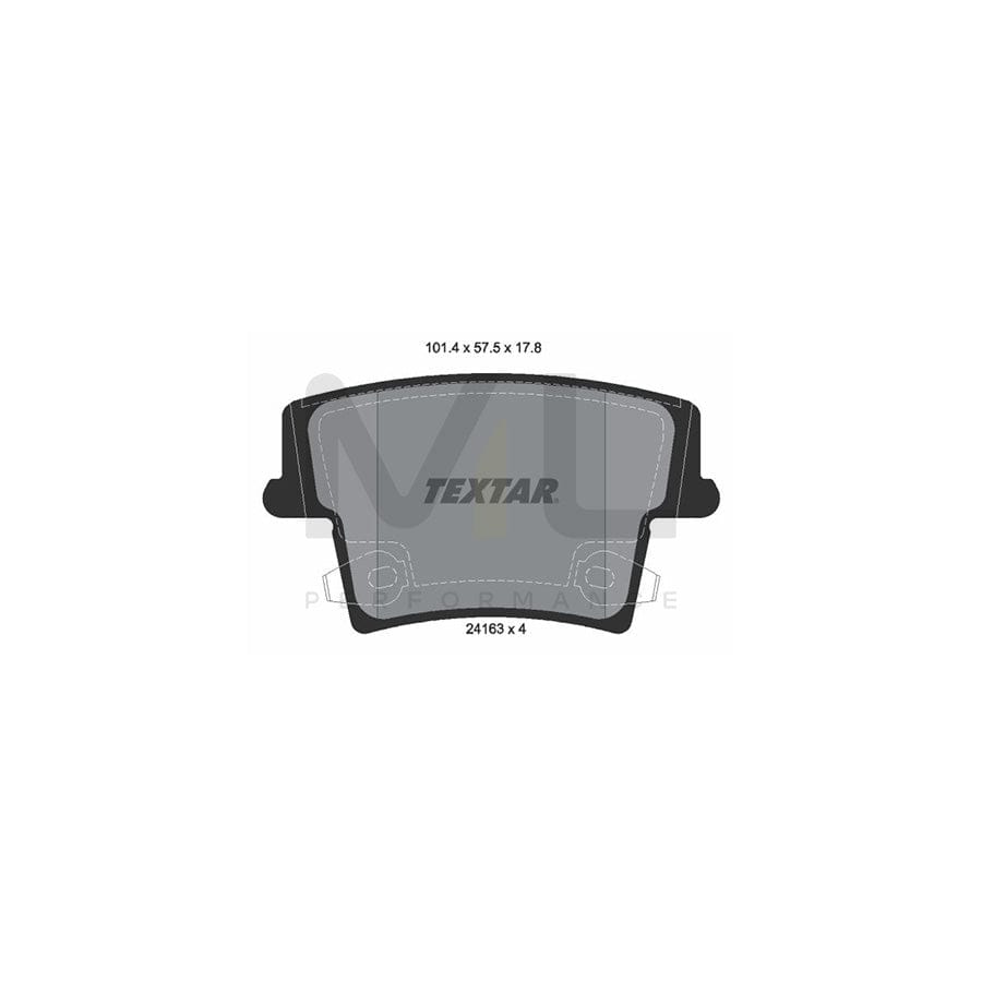 TEXTAR 2416301 Brake pad set with acoustic wear warning | ML Performance Car Parts