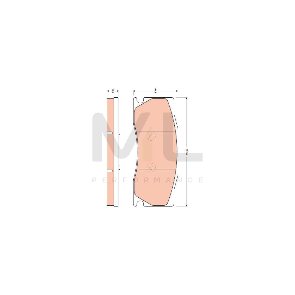 TRW Gdb1850 Brake Pad Set For Jaguar Xk Not Prepared For Wear Indicator | ML Performance Car Parts