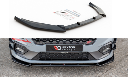 Maxton Design FO-FI-8-ST-FD4T Front Splitter V.7 Ford Fiesta ST / ST-Line MK8 | ML Performance UK Car Parts