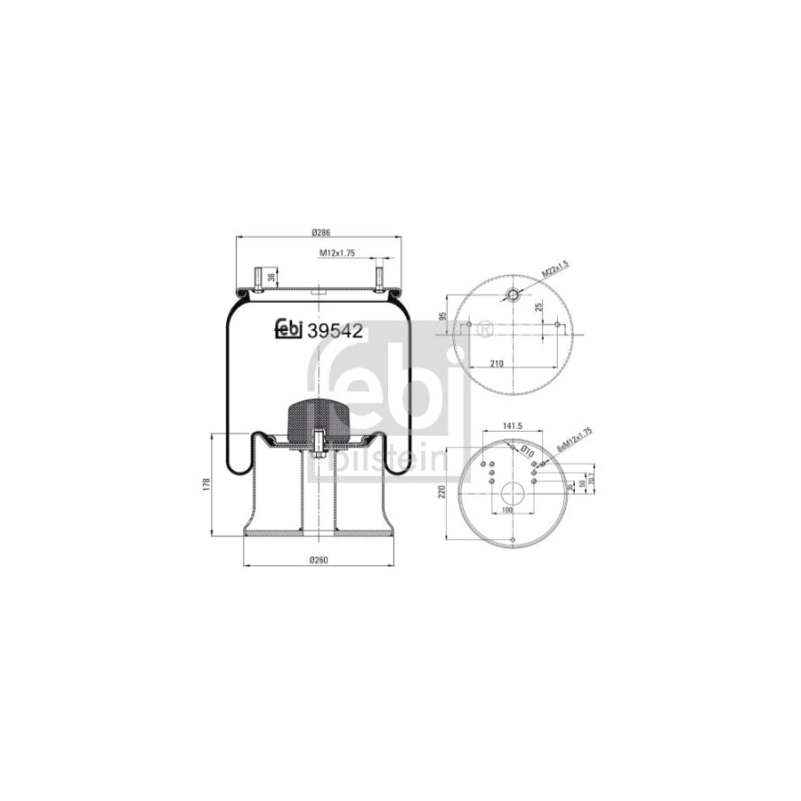 Febi Bilstein 39542 Boot, Air Suspension