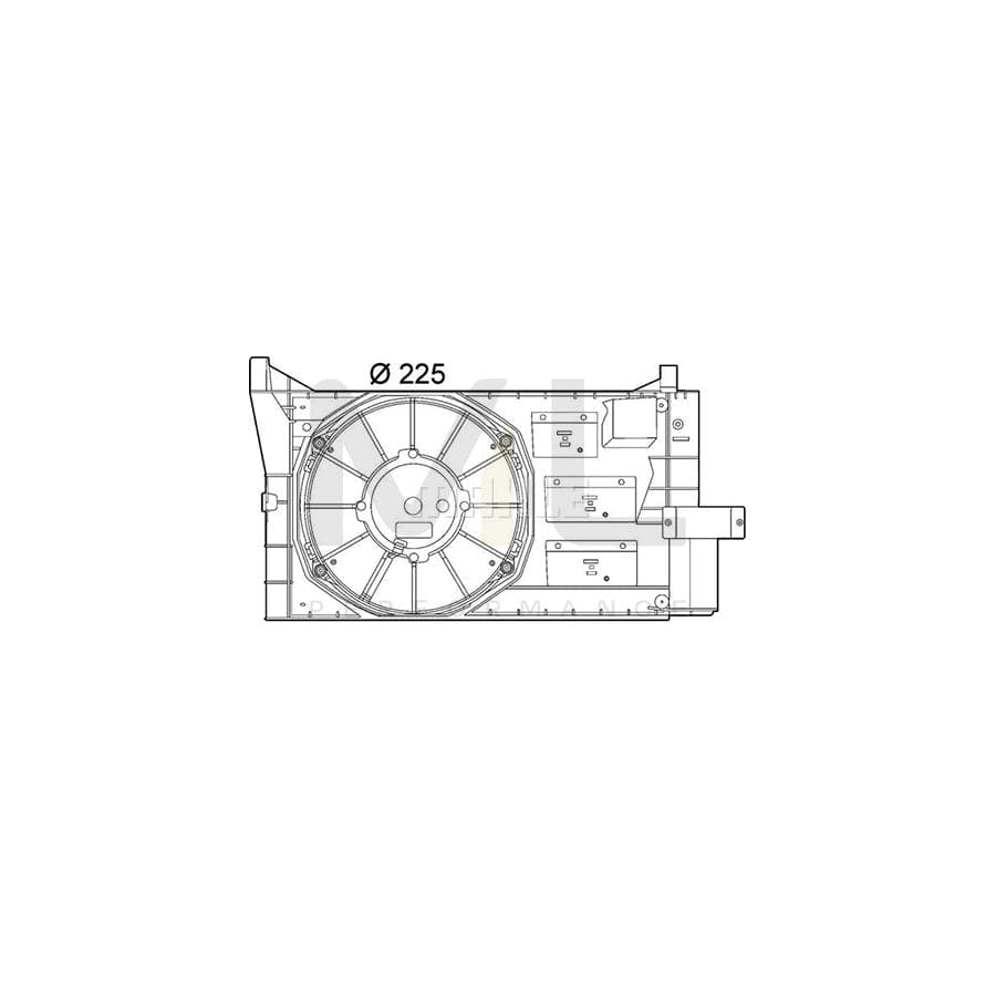 MAHLE ORIGINAL CFF 154 000P Fan, radiator for FIAT Seicento / 600 Hatchback (187) ???: 225mm, with frame | ML Performance Car Parts