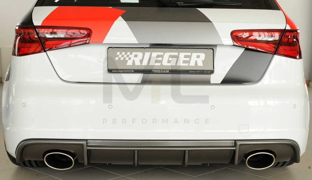 Rieger 00099357 Audi 8V Rear Diffuser (A3 & S3) 4 | ML Performance UK Car Parts