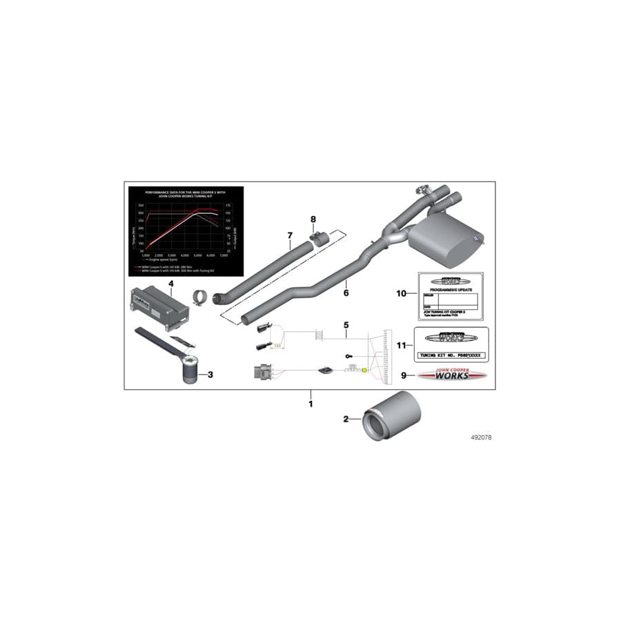 Genuine BMW 11122359628 F56 F55 Tuningkit "JCW" (Inc. Cooper S) | ML Performance UK Car Parts