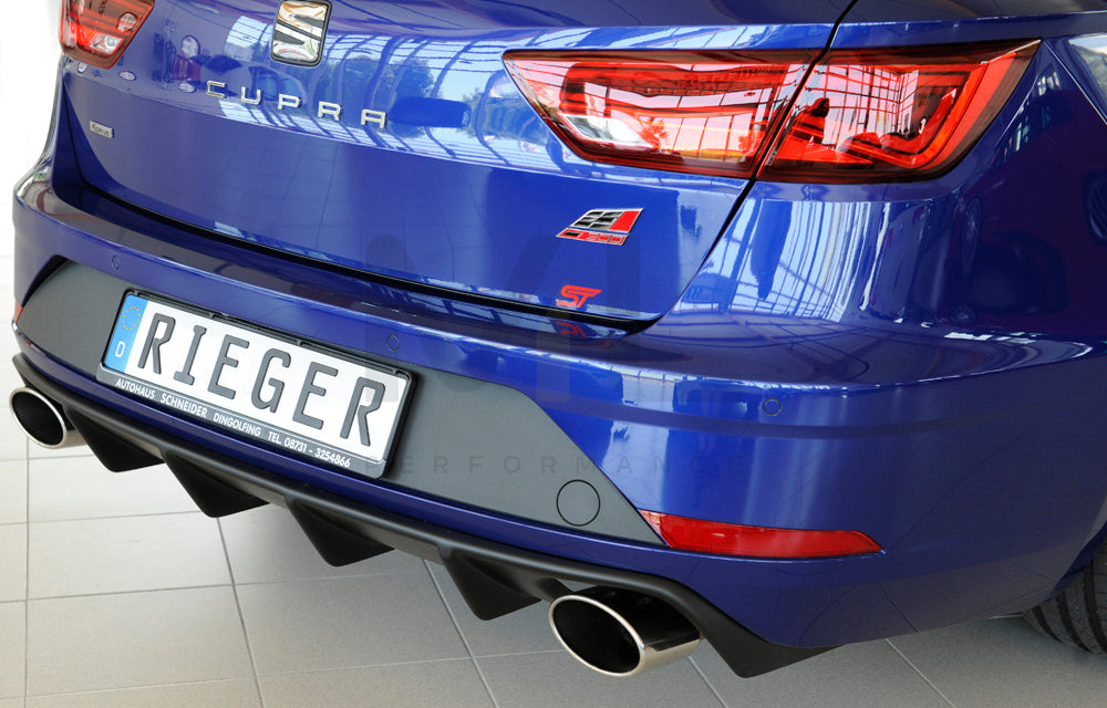 Rieger 00027038 SEAT 5F Leon Cupra Rear Diffuser 4 | ML Performance UK Car Parts