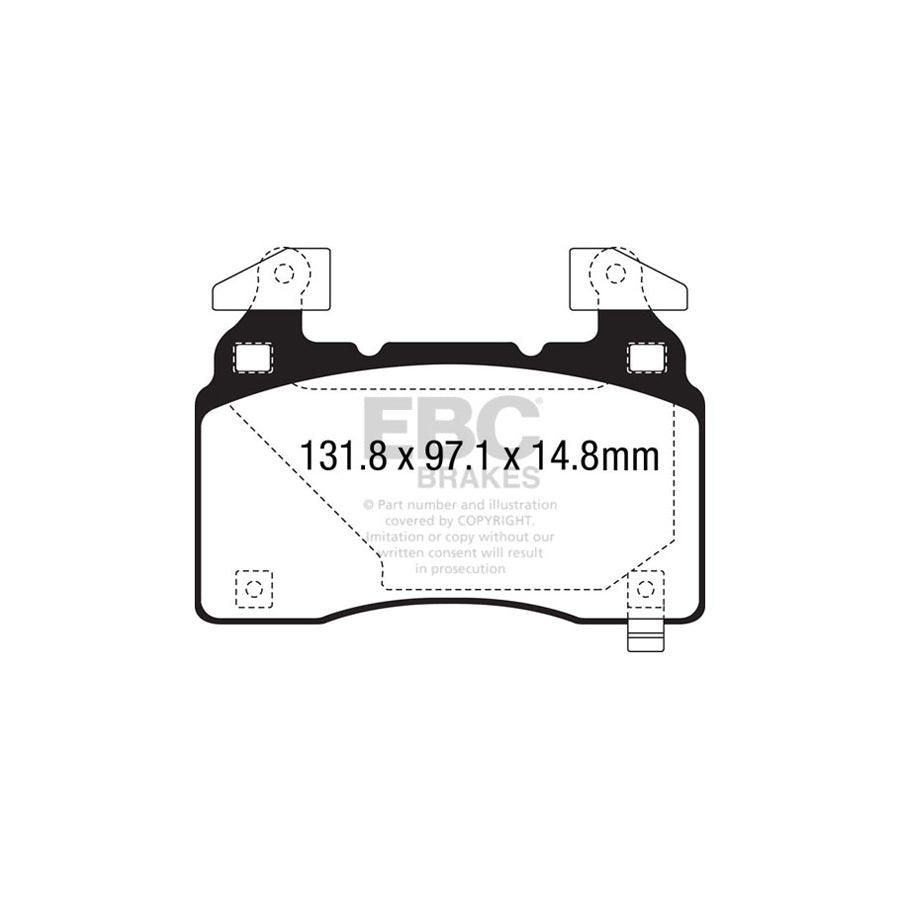 EBC DPX3028 Opel Tesla Vauxhall Ultimax Front Brake Pads - Brembo Caliper 2 | ML Performance UK Car Parts