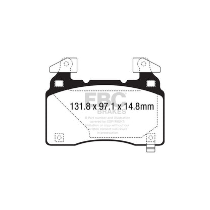 EBC DPX3028 Opel Tesla Vauxhall Ultimax Front Brake Pads - Brembo Caliper 2 | ML Performance UK Car Parts