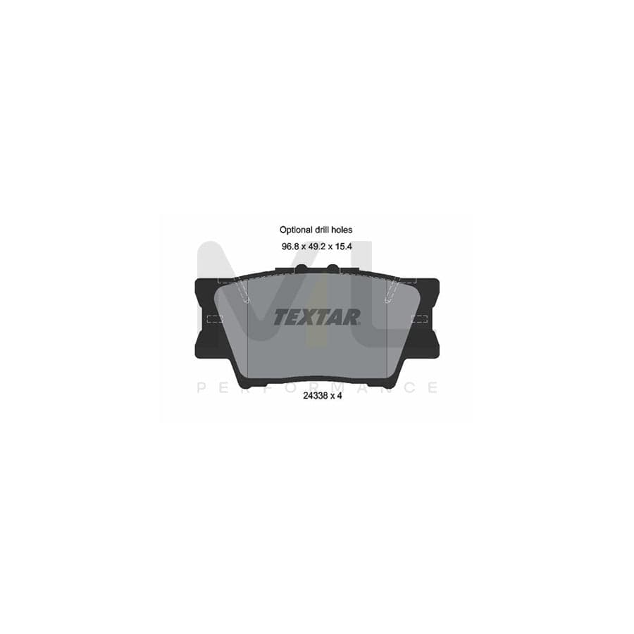 TEXTAR 2433801 Brake pad set not prepared for wear indicator | ML Performance Car Parts