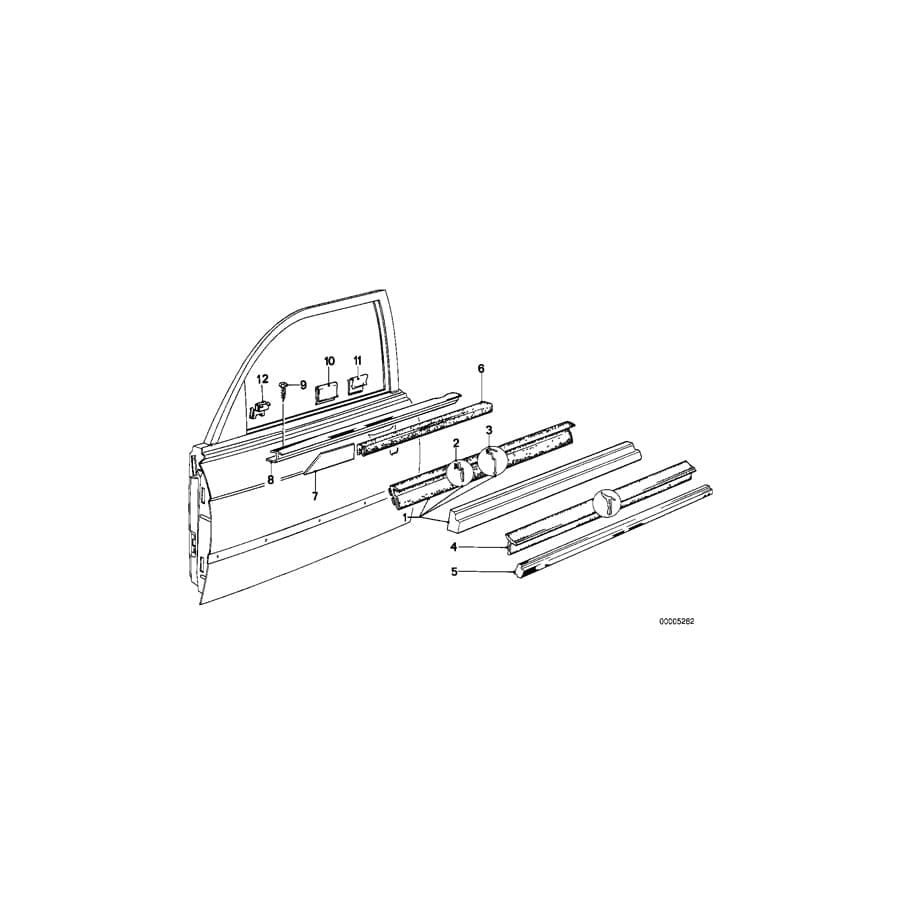 Genuine BMW 51211864690 E12 Moulding Front Right (Inc. 535i, 520i & 518i) | ML Performance UK Car Parts