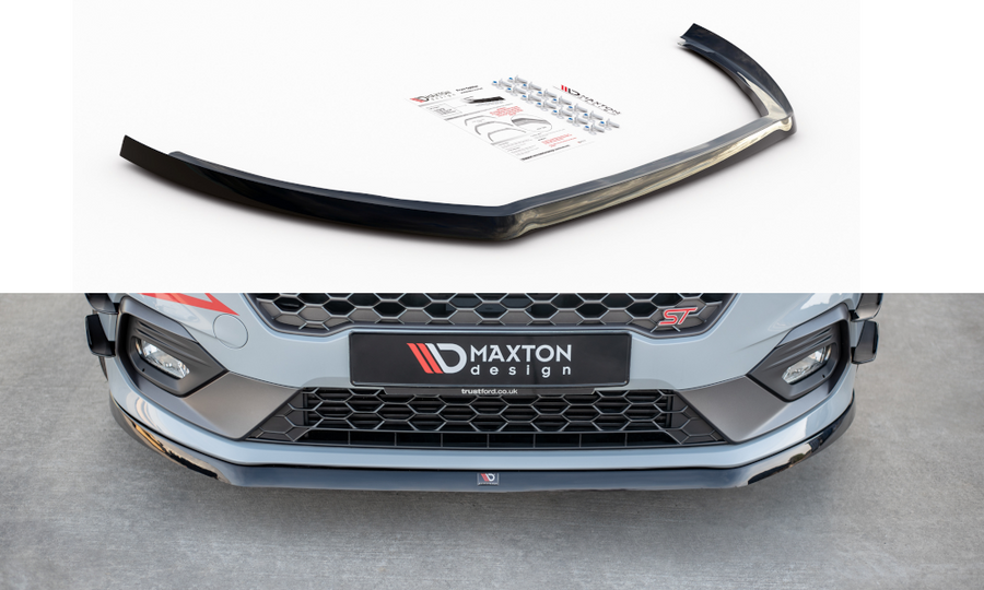 Maxton Design FO-FI-8-ST-FD3T Front Splitter V.6 Ford Fiesta ST / ST-Line MK8 | ML Performance UK Car Parts