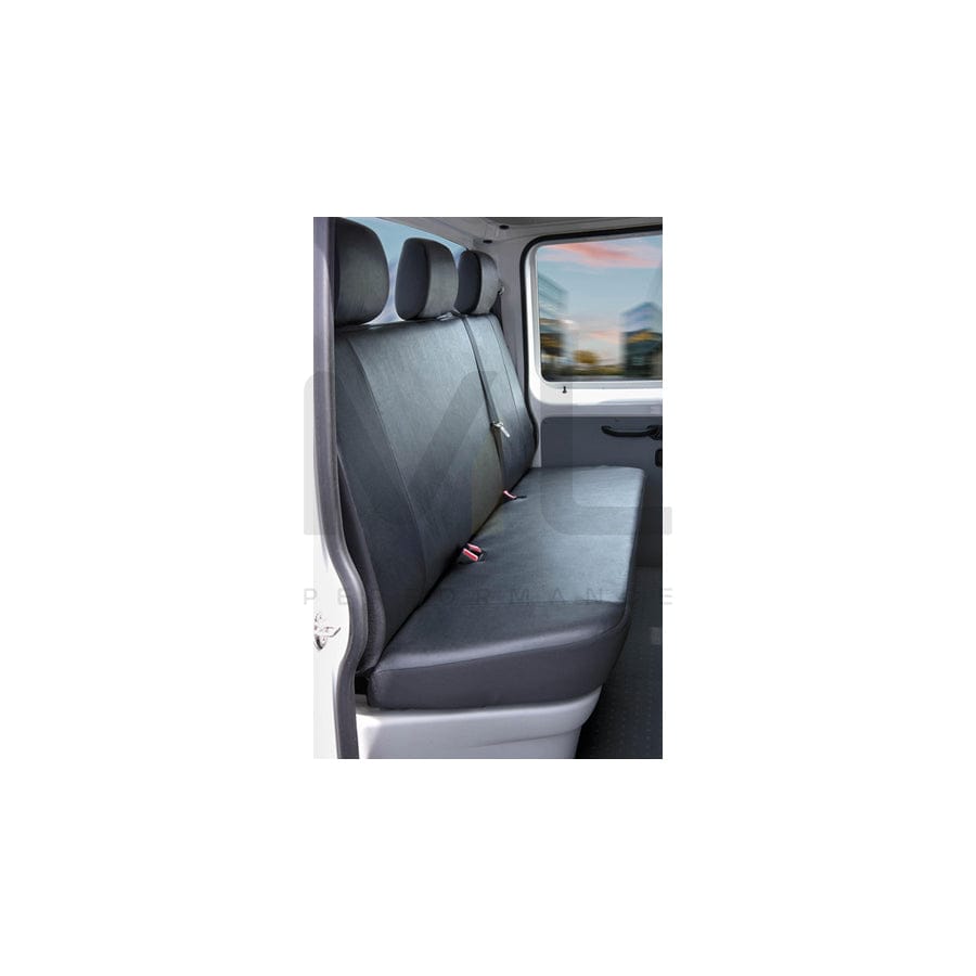 WALSER 11460 Car seat cover for VW TRANSPORTER Black, Leatherette, Polyester, Rear | ML Performance Car Parts