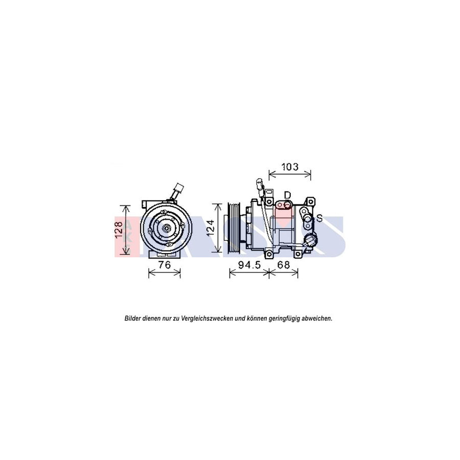 AKS Dasis 852569N Compressor, Air Conditioning For Hyundai I40 Estate (Vf) | ML Performance UK