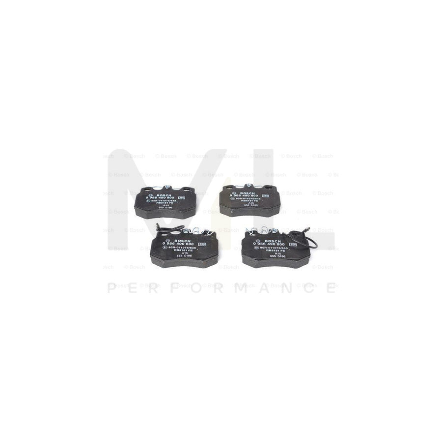 Bosch 0986490800 Brake Pad Set Incl. Wear Warning Contact, With Anti-Squeak Plate, With Mounting Manual BP774 | ML Performance Car Parts