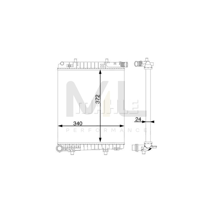 MAHLE ORIGINAL CR 1592 000S Engine radiator Mechanically jointed cooling fins | ML Performance Car Parts