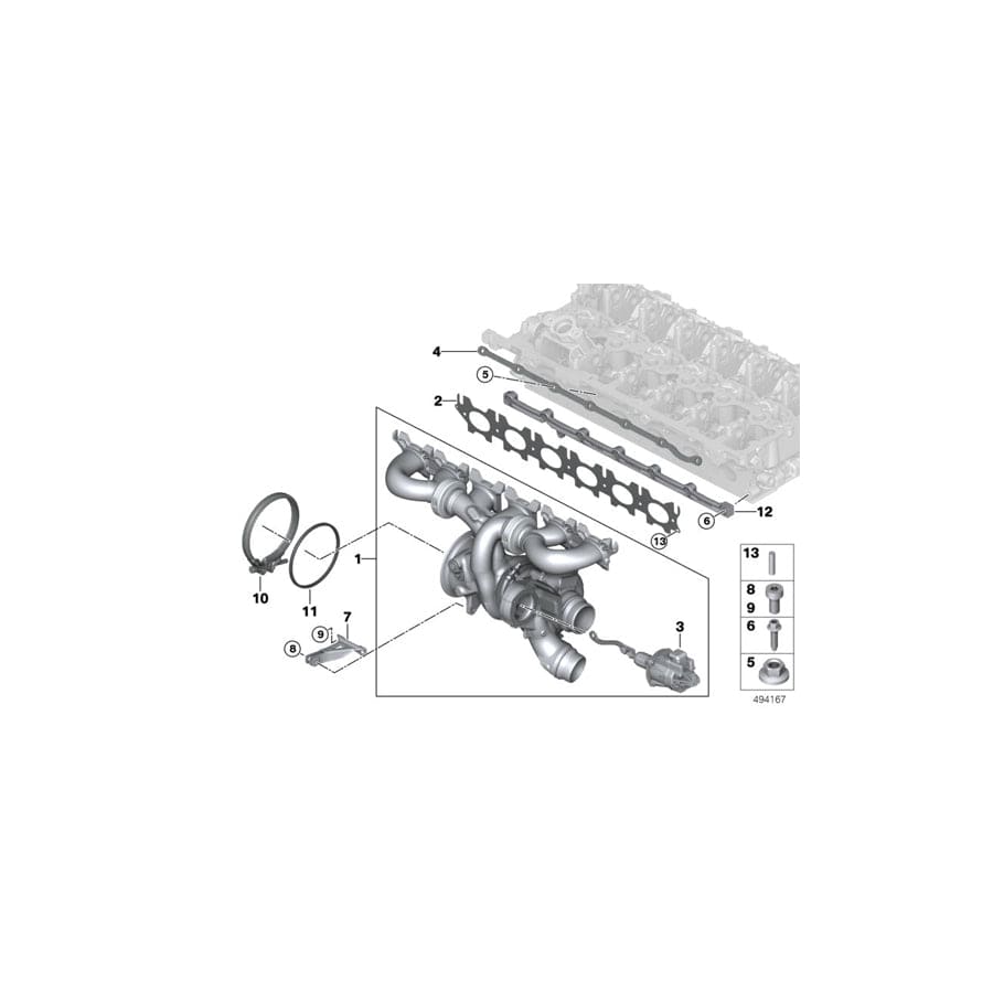 Genuine BMW 11659423787 G30 F34 F21 Turbocharger With Exhaust Manifold (Inc. M240iX, 740Li & M240i) | ML Performance UK Car Parts