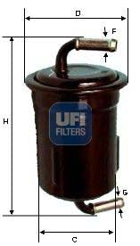 UFI 31.649.00 Fuel Filter For Mazda Xedos 9 (Ta)