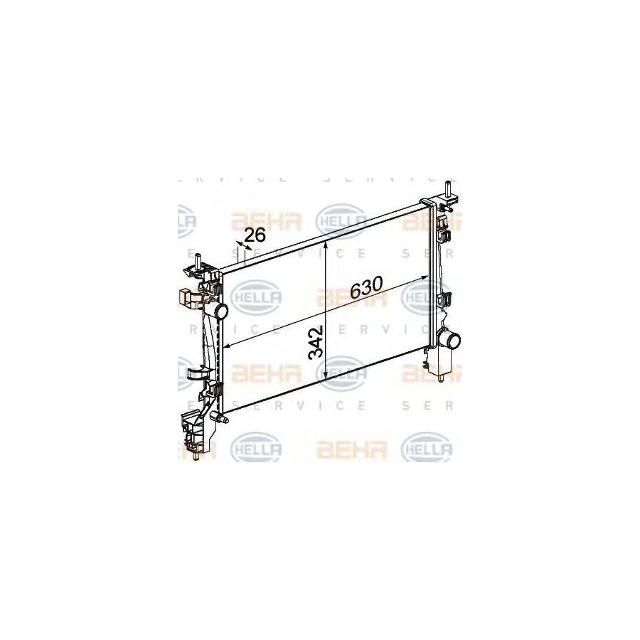 Hella 8MK 376 754-721 Engine Radiator