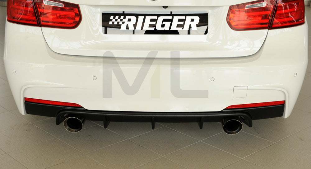 Rieger 00053467 BMW 3 Series F30 F31 Rear Diffuser 3 | ML Performance UK Car Parts