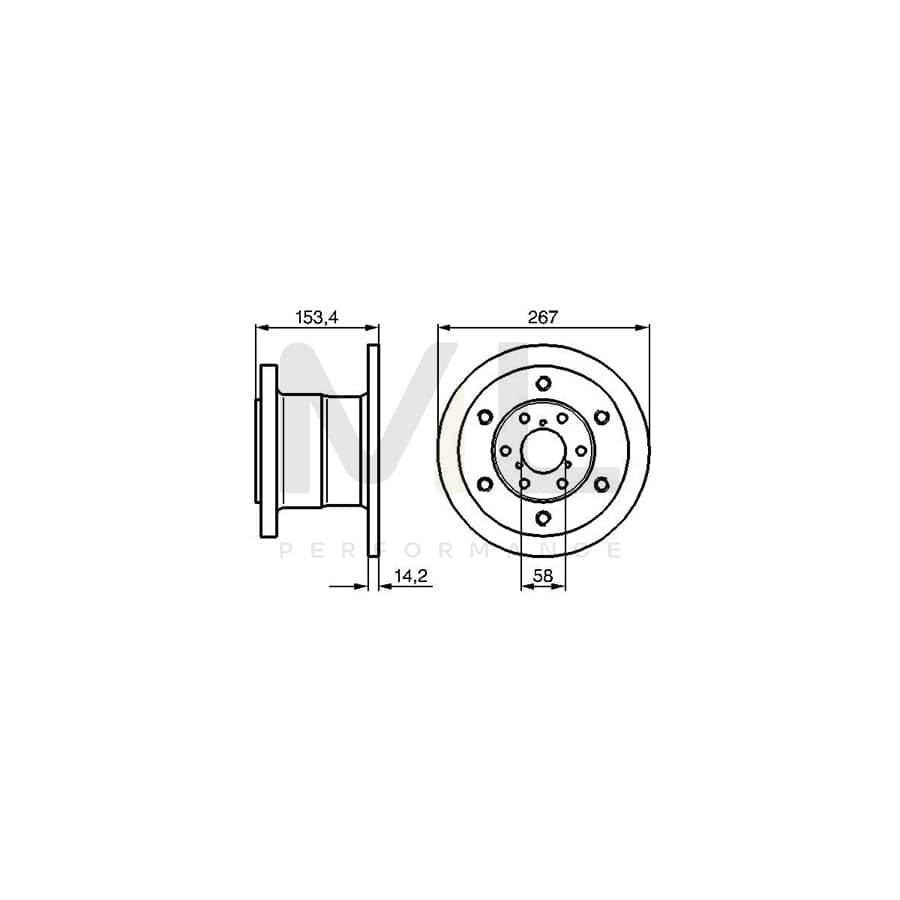 BOSCH 0 986 478 647 Brake Disc Solid, Oiled | ML Performance Car Parts