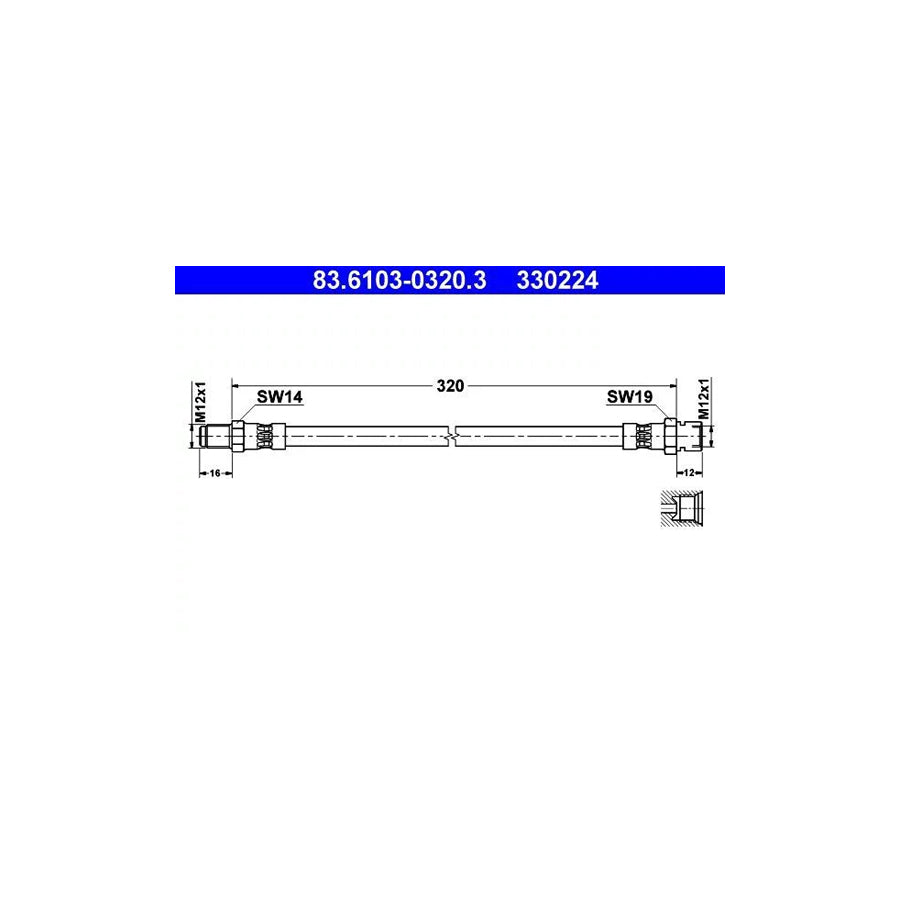 ATE 83.6103-0320.3 Brake Hose