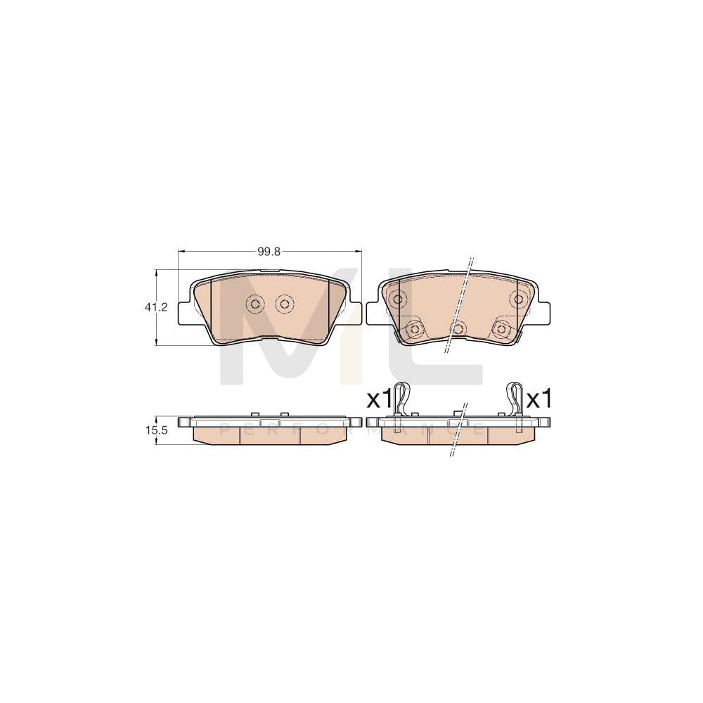 TRW Gdb3569 Brake Pad Set With Acoustic Wear Warning | ML Performance Car Parts