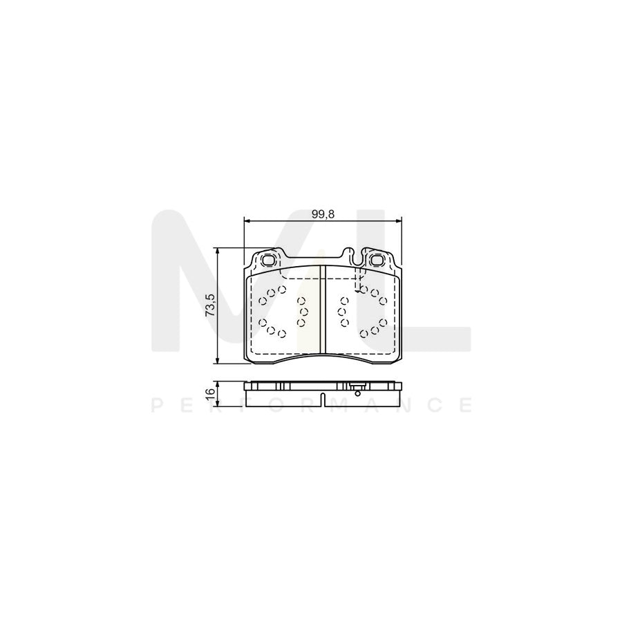 Bosch 0986495057 Brake Pad Set With Mounting Manual BP1474 | ML Performance Car Parts