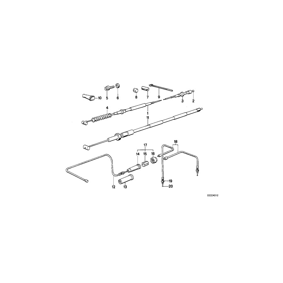 Genuine BMW 32731242127 Accelerator Bowden Cable L=765mm (Inc. R 65 RT) | ML Performance UK Car Parts