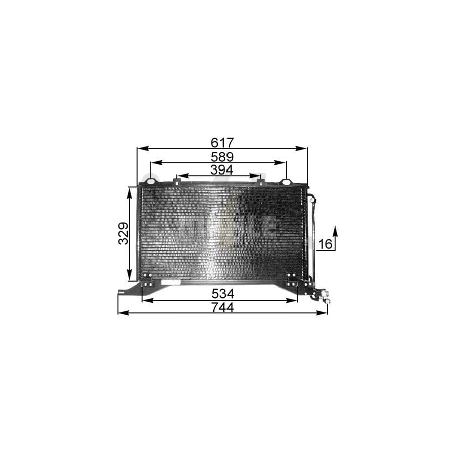 MAHLE ORIGINAL AC 208 000P Air conditioning condenser suitable for MERCEDES-BENZ E-Class without dryer | ML Performance Car Parts