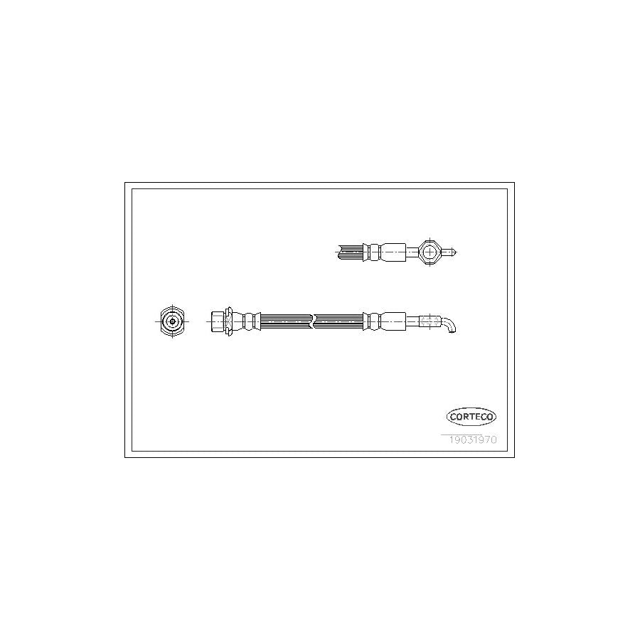 Corteco 19031970 Brake Hose For Toyota Previa / Estima I (Xr10, Xr20) | ML Performance UK