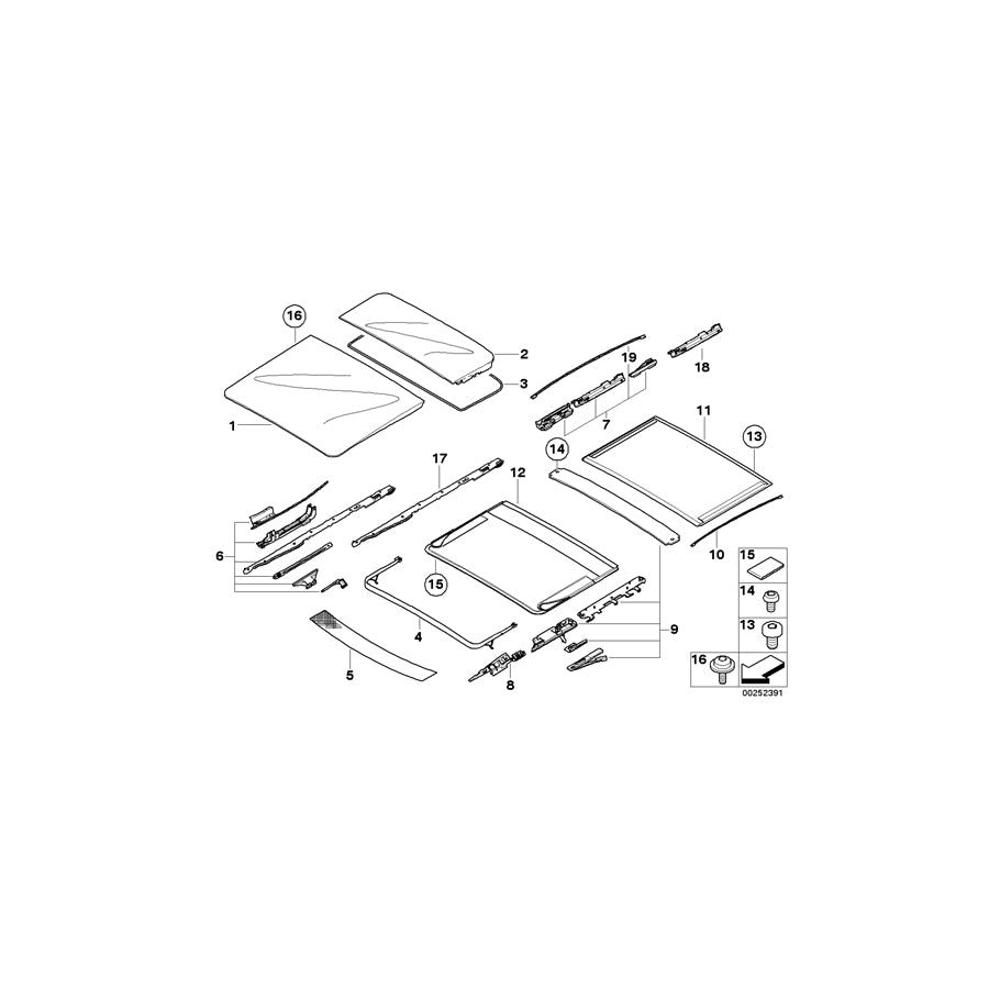 Genuine BMW 54137131038 E83 Supended Headliner BASALTGRAU (Inc. X3 1.8d, X3 2.0d & X3 3.0sd) | ML Performance UK