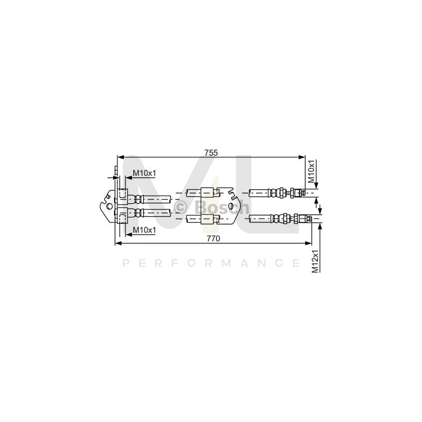 BOSCH 1 987 481 805 Brake Hose for FORD TRANSIT 770mm | ML Performance Car Parts