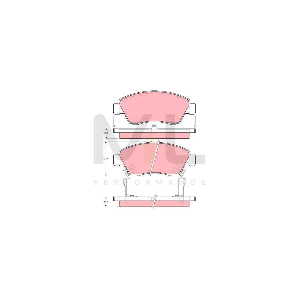 TRW Gdb1183 Brake Pad Set Incl. Wear Warning Contact | ML Performance Car Parts