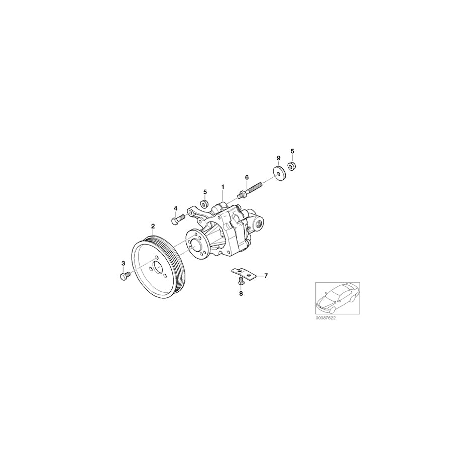 Genuine BMW 32411140906 E32 At-Vane Pump VICKERS (Inc. 730i & 740i) | ML Performance UK Car Parts