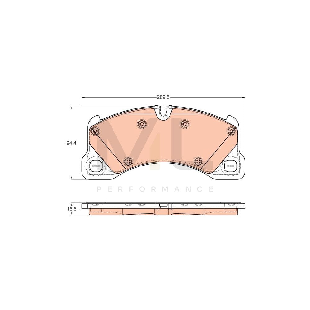 TRW Cotec Gdb1969 Brake Pad Set Prepared For Wear Indicator | ML Performance Car Parts