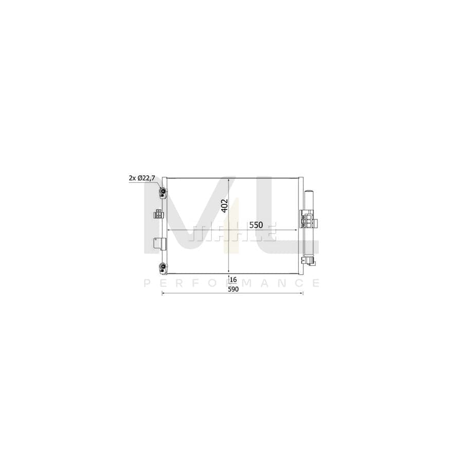 MAHLE ORIGINAL AC 960 000S Air conditioning condenser with dryer | ML Performance Car Parts