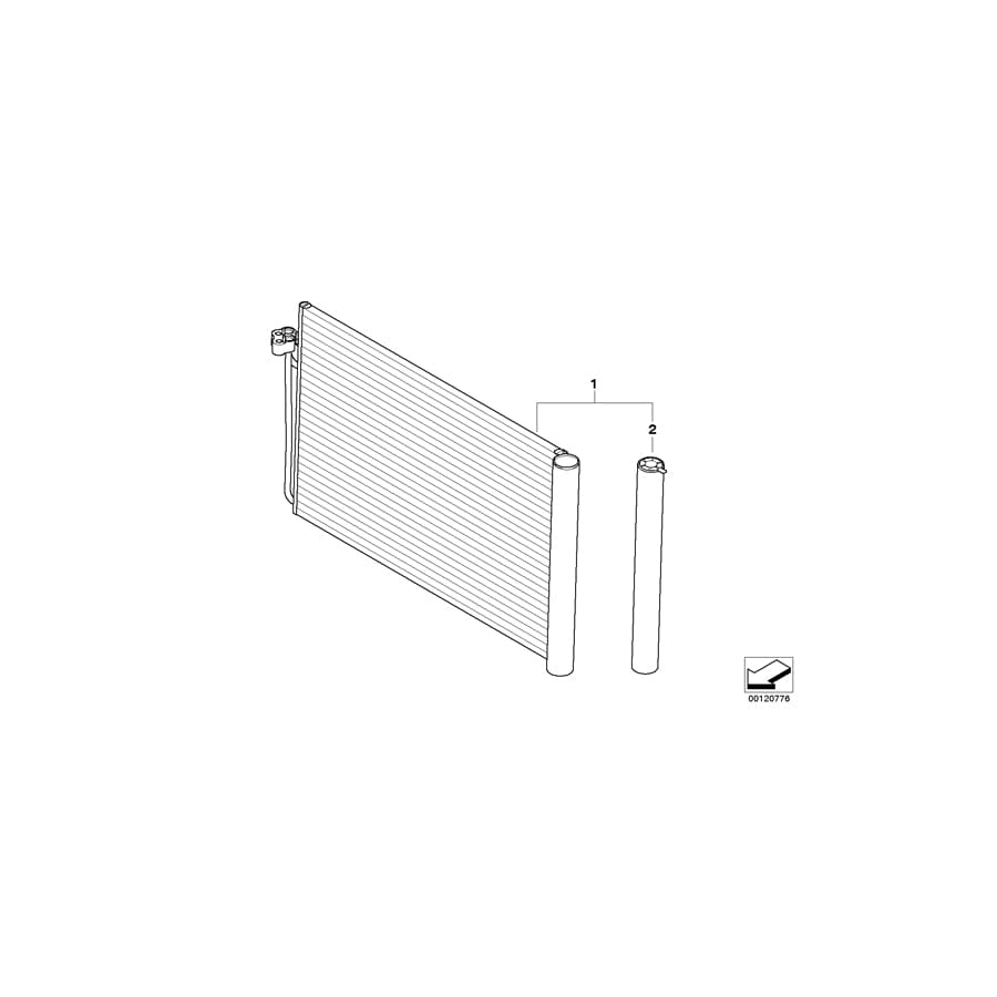 Genuine BMW 64509122827 E66 E60 Condenser Air Conditioning With Drier (Inc. 635d, 525d & 745d) | ML Performance UK Car Parts