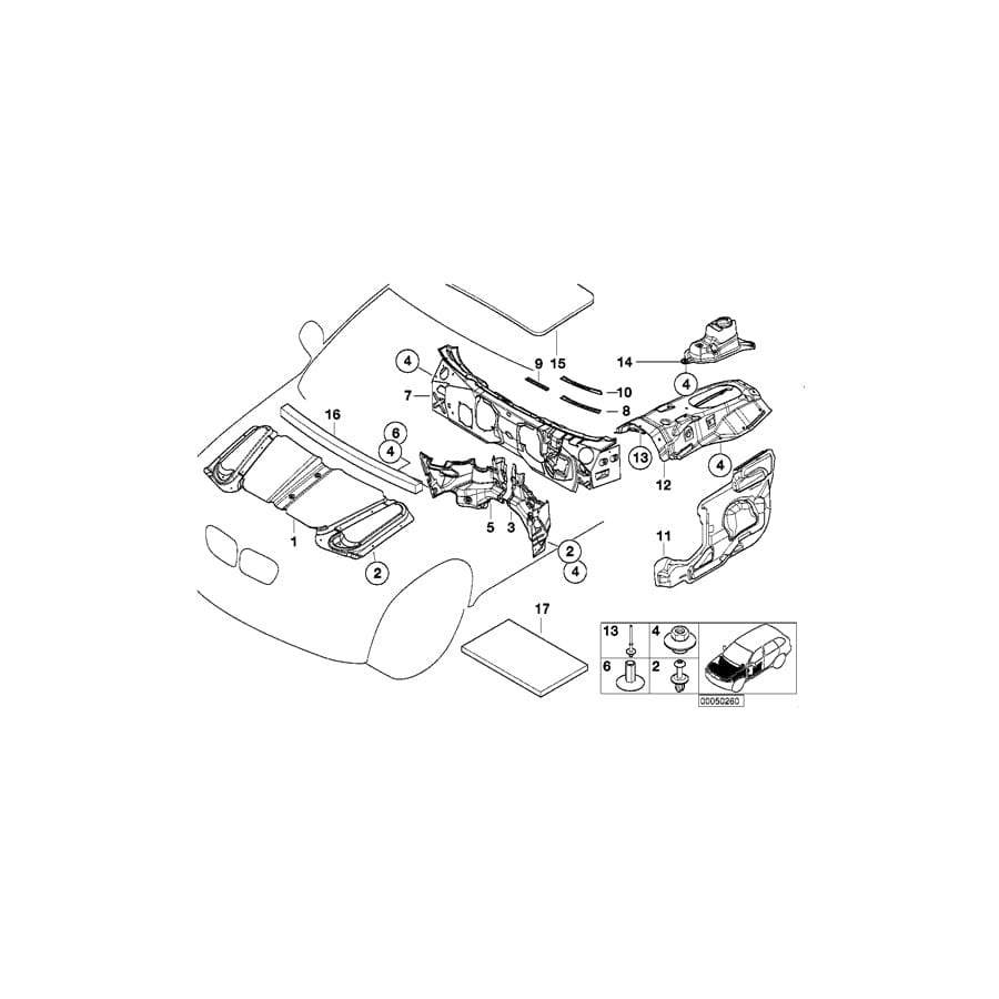 Genuine BMW 51488211921 E53 Sound Insulation Roof (Inc. X5 4.6is, X5 3.0d & X5 3.0i) | ML Performance UK Car Parts