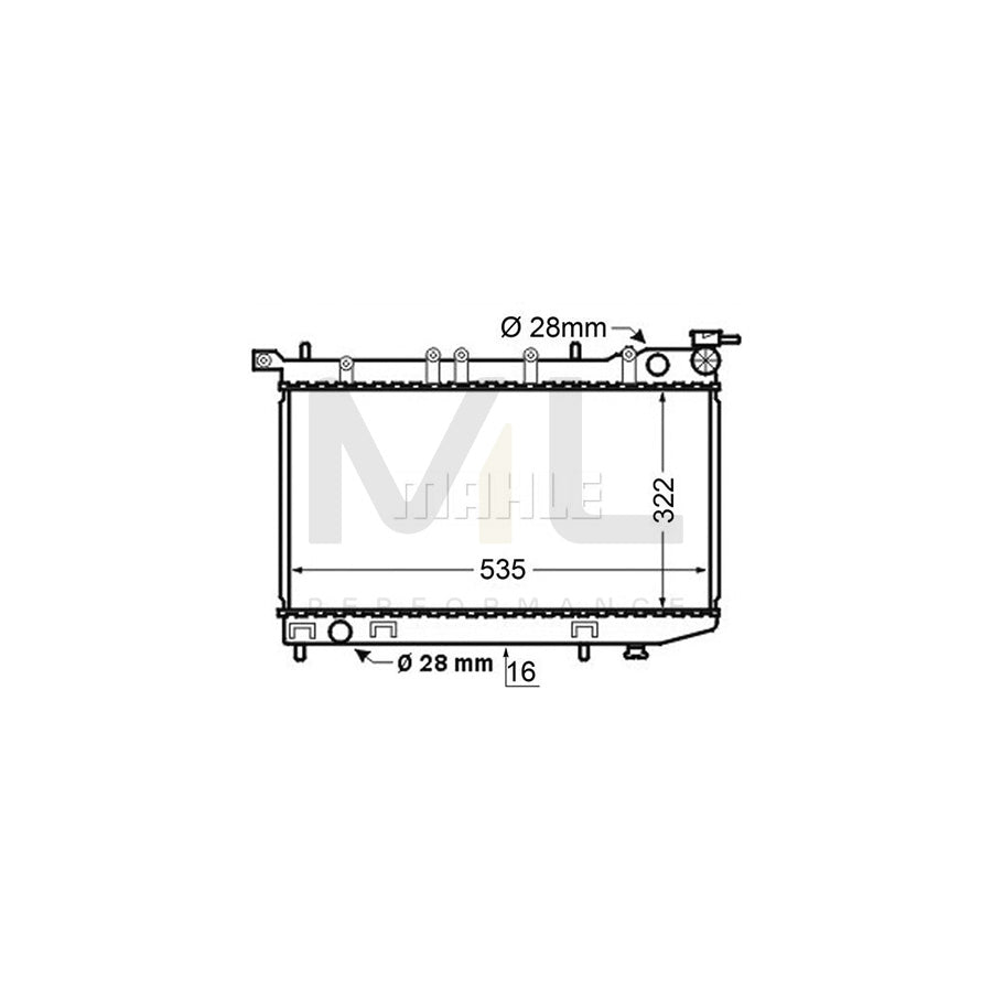 MAHLE ORIGINAL CR 127 000S Engine radiator Brazed cooling fins, Manual Transmission | ML Performance Car Parts