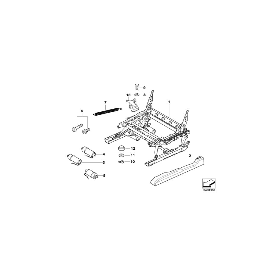 Genuine BMW 52107111870 E46 E83 Electrical Seat Mechanism, Right (Inc. X3 1.8d, 316i 1.9 & 330xi) | ML Performance UK Car Parts