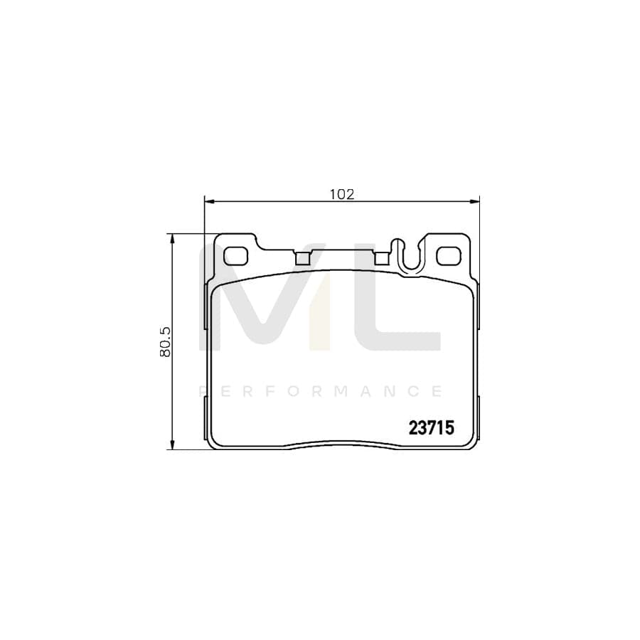 TEXTAR 2371501 Brake pad set prepared for wear indicator | ML Performance Car Parts